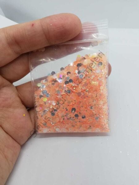 Epoksi Chunky Glitters Baby Orange 4 gr