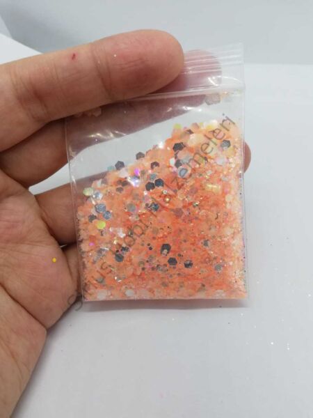 Epoksi Chunky Glitters Baby Orange 4 gr