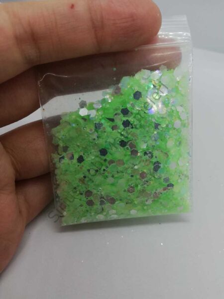 Epoksi Chunky Glitters Baby Green 5 gr