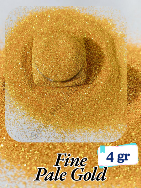 Epoksi- Mum-Makyaj-Tırnak-Sabun Simi Pulu Fine Pale Gold 4 gr