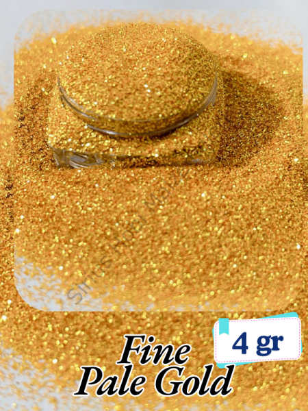 Epoksi- Mum-Makyaj-Tırnak-Sabun Simi Pulu Fine Pale Gold 4 gr