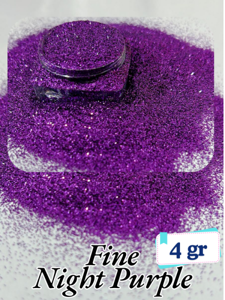 Epoksi- Mum-Makyaj-Tırnak-Sabun Simi Pulu Fine Night Purple 4 gr