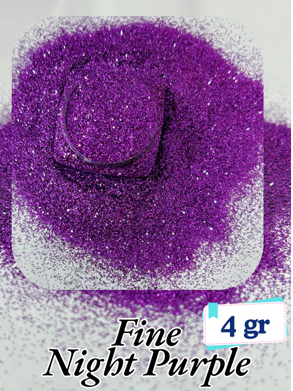 Epoksi- Mum-Makyaj-Tırnak-Sabun Simi Pulu Fine Night Purple 4 gr