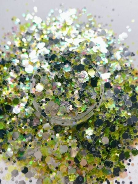 Epoksi Chunky Glitters Greenmix 4 gr