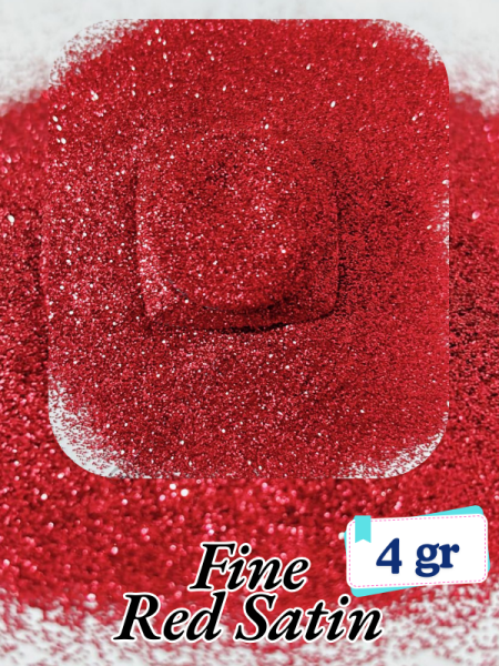 Epoksi- Mum-Makyaj-Tırnak-Sabun Simi Pulu Fine Red Satin 4 gr