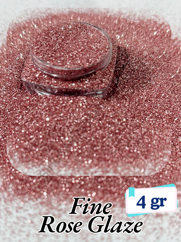 Epoksi- Mum-Makyaj-Tırnak-Sabun Simi Pulu Fine Rose Glaze 4 gr
