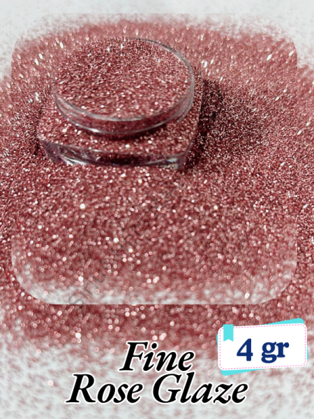 Epoksi- Mum-Makyaj-Tırnak-Sabun Simi Pulu Fine Rose Glaze 4 gr