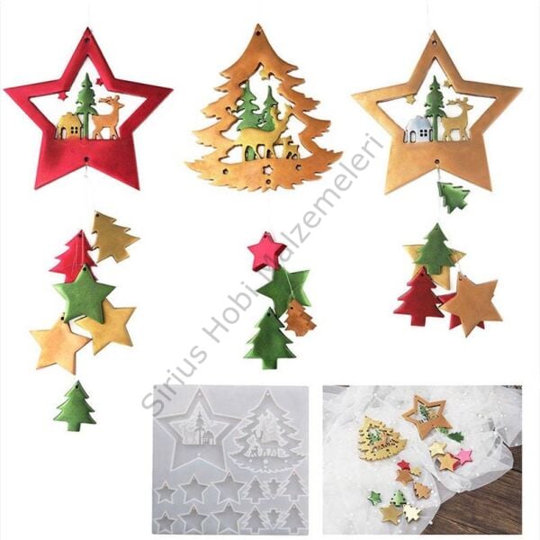 Epoksi Yılbaşı Noel Süsleme Silikon Kalıbı