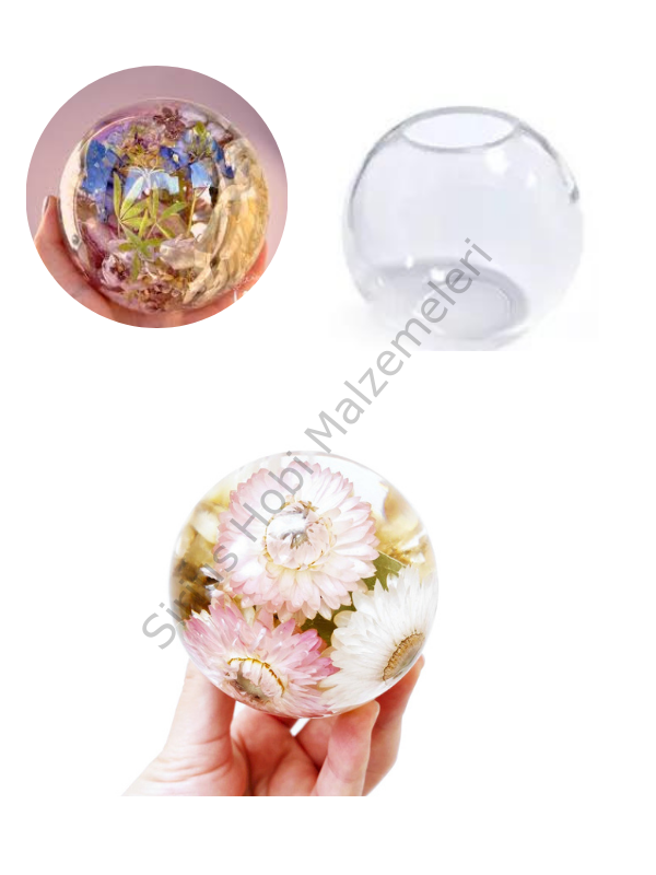 Epoksi 10 cm 3D Şeffaf  Büyük Küre Kalıbı