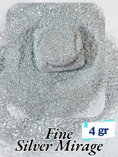Epoksi- Mum-Makyaj-Tırnak-Sabun Simi Pulu Fine Silver Mirage 4 gr