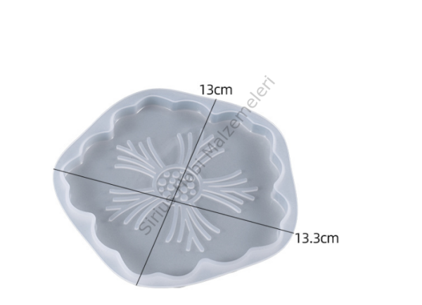 Epoksi 4 adet Bardak Altlığı Kalıbı +1 adet Bardak standı Kalıbı