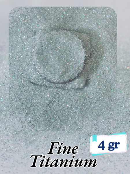 Fine Glitter İnce Toz Sim 4gr – Epoksi, Mum, Sabun, Nail Art Titanium