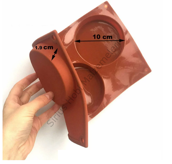 Epoksi Bardak Altlığı Silikon Kalıbı – 3’lü Yuvarlak, Ø10 cm (1.9 cm Derinlik)