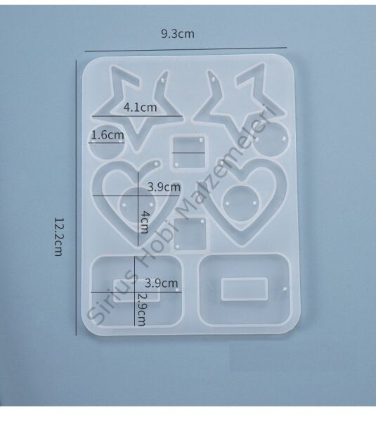 Epoksi Kolye Küpe Yıldız Kalıbı