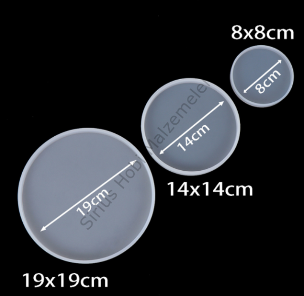 Epoksi 3 lü Bardak Altlığı Kalıbı Seti