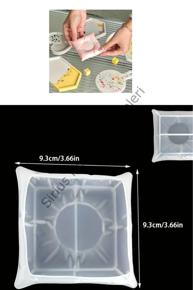 Epoksi Alçı Minder Mumluk Silikon Kalıbı