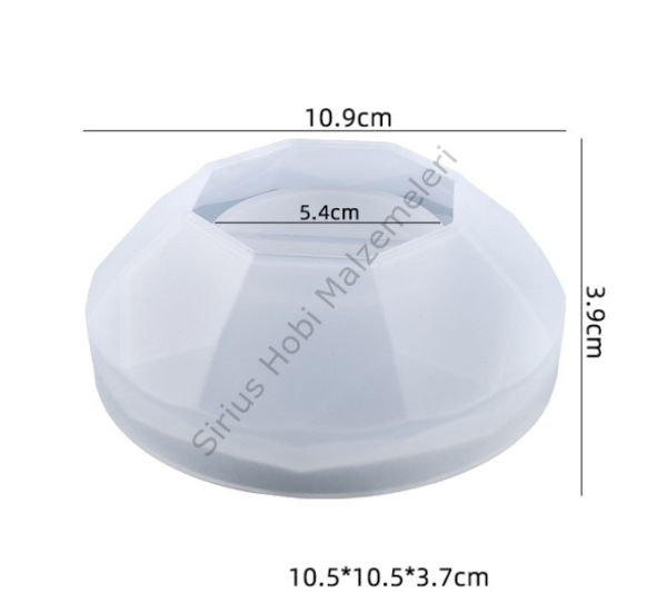 Epoksi Beton Alçı Elmas Mumluk Kalıbı