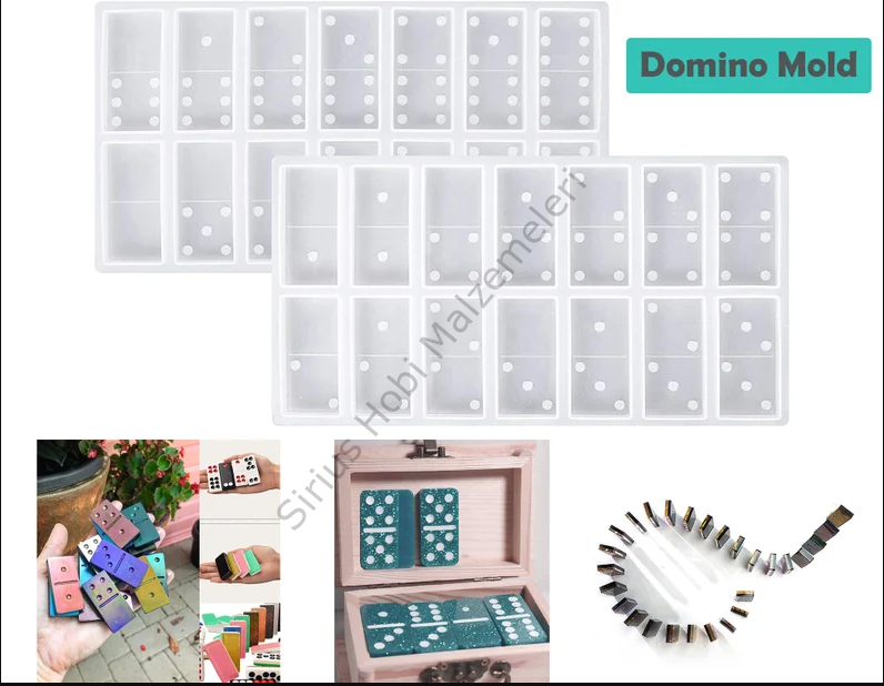 Epoksi Domino Taşları Kalıbı 2 parça