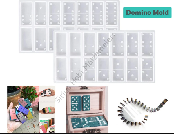 Epoksi Domino Taşları Kalıbı 2 parça