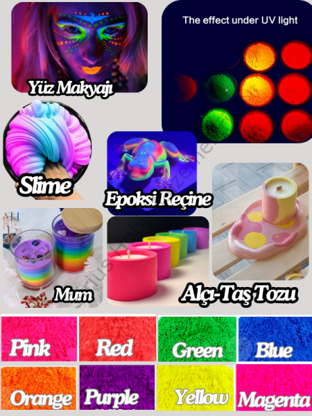 Neon Toz Boya (Fluoresan Pigment) 2gr