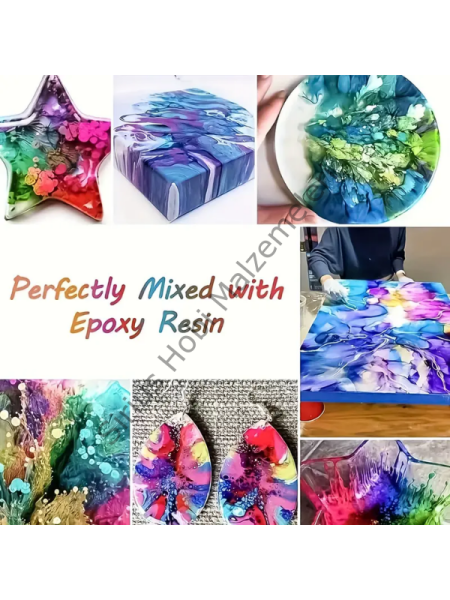 Epoksi Reçine Alcohol İnk Alkollü Mürekkep 10 ml -UV Reçine Uyumludur