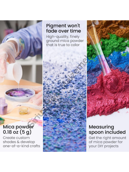 Epoksi Reçine Boyası Mica Powder İnci Sedefli Pigment İnci Tozu 5 gr Coffee
