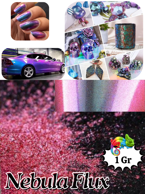 Epoksi-Tırnak-Makyaj-Sentetik Opal-Boyama Chameleon Bukalemun Pigment Boya Nebula Flux  1 gr