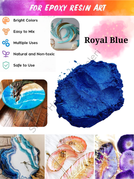 Epoksi Reçine Boyası Mica Powder İnci Sedefli Pigment İnci Tozu 5 gr Royal Blue