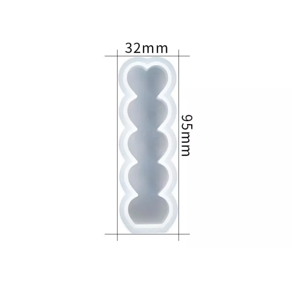 Epoksi 9 cm Kalpli Mum Kalıbı