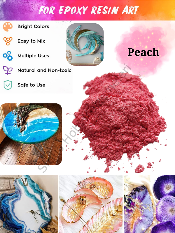 Epoksi Reçine Boyası Mica Powder İnci Sedefli Pigment İnci Tozu 5 gr Peach