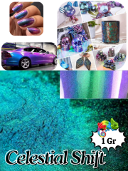 Epoksi-Tırnak-Makyaj-Sentetik Opal-Boyama Chameleon Bukalemun Pigment Boya Celestial Shift  1 gr