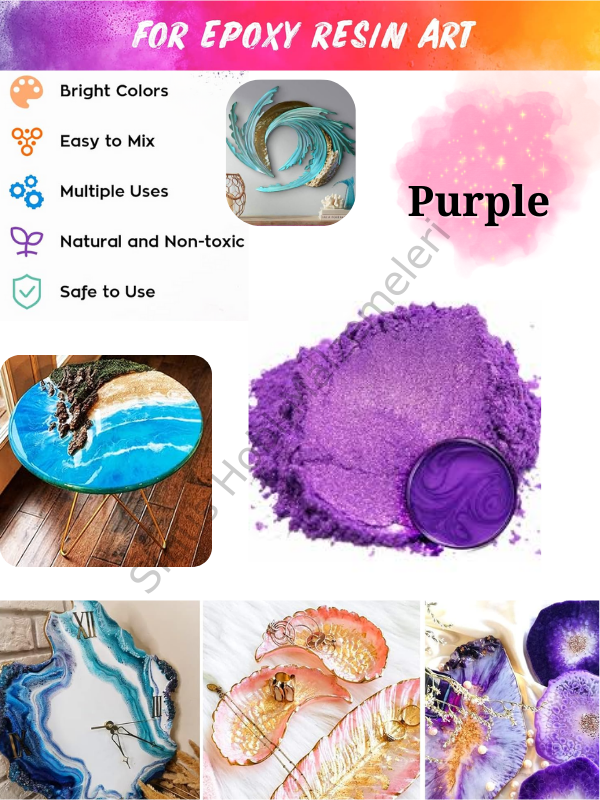 Epoksi Reçine Boyası Mica Powder İnci Sedefli Pigment İnci Tozu 5 gr Purple