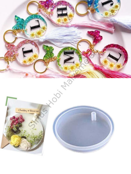 Epoksi Reçine Tekli 6.8 cm Magnet Anahtarlık Silikon Kalıbı