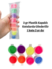 Epoksi -Makyaj-Mum-Alçı-Slime UV Fluorescent Pigment Neon Toz Boya 2 Gr