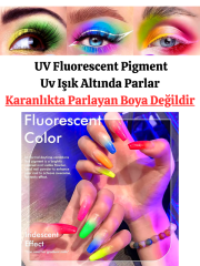 Epoksi -Makyaj-Mum-Alçı-Slime UV Fluorescent Pigment Neon Toz Boya 2 Gr