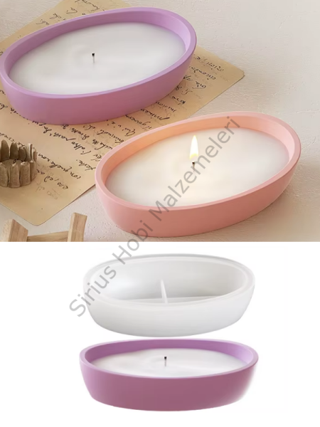 Epoksi Reçine Alçı Uzun Tabak Kase Sunumluk Mumluk Silikon Kalıbı