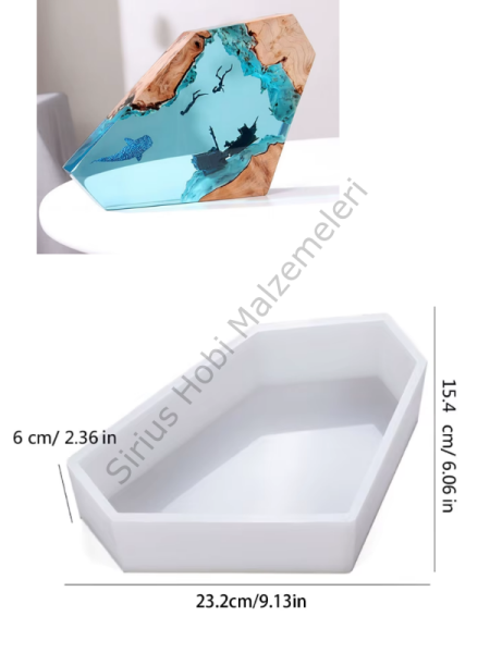 Epoksi Reçine Tasarım Geode Gece Lambası Silikon Kalıbı