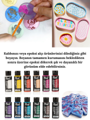 Epoksi Alçı Kalıp Boyama Çok Amaçlı Boya Seti 12x60cc