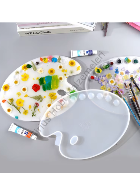 Epoksi Reçine Boya Paleti Silikon Kalıbı