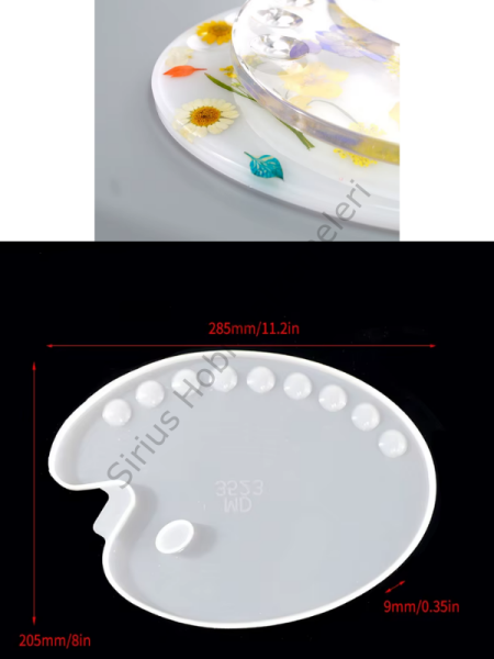 Epoksi Reçine Boya Paleti Silikon Kalıbı