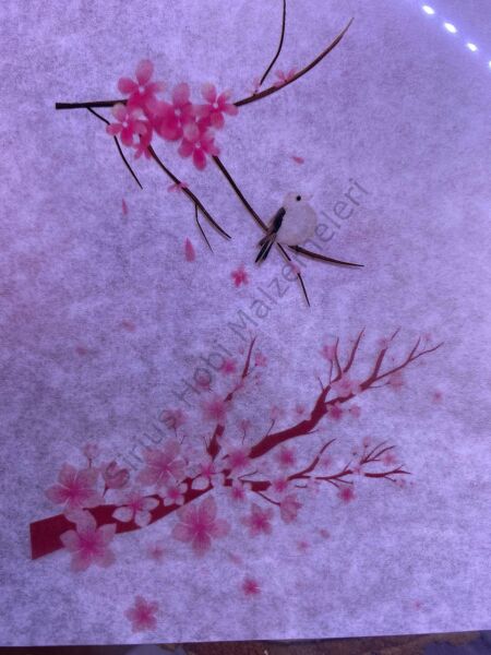 Epoksi Bardak Altlığı İçin Pembe Çiçekler Baskı