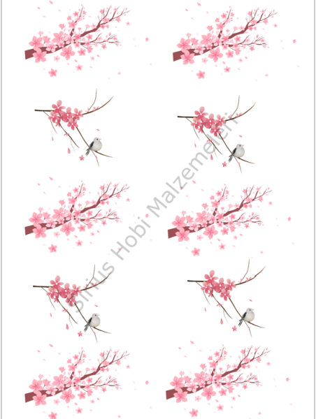 Epoksi Bardak Altlığı İçin Pembe Çiçekler Baskı