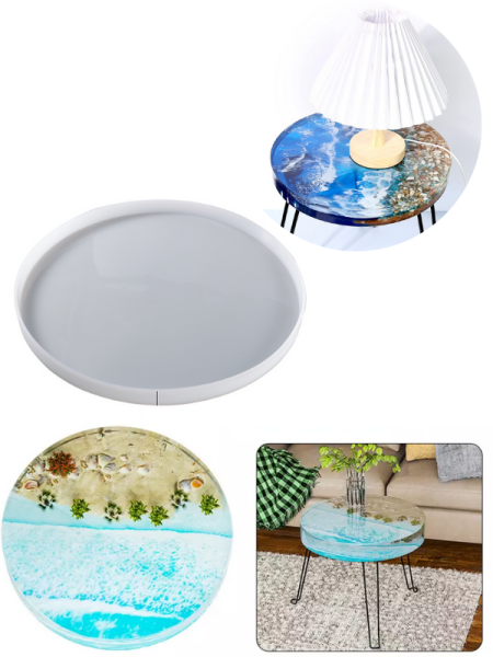 Epoksi 50cm Büyük Sehpa Silikon  Kalıbı