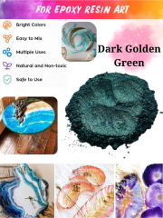 Epoksi Reçine Boyası Mica Powder İnci Sedefli Pigment  İnci Tozu 5 gr Dark Golden Green