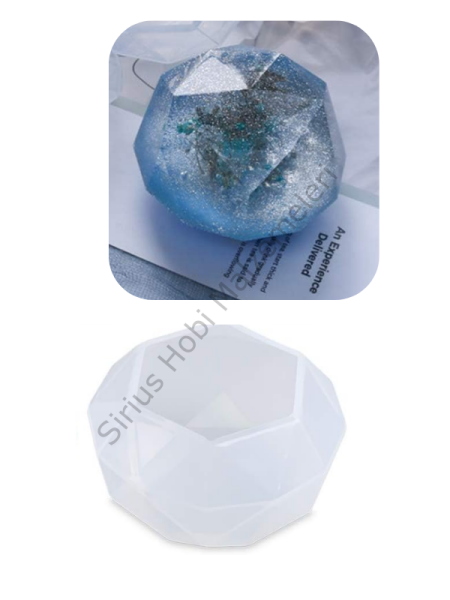 Epoksi Reçine Mum Alçı 3d Şeffaf Kristal Silikon Kalıbı 10cm