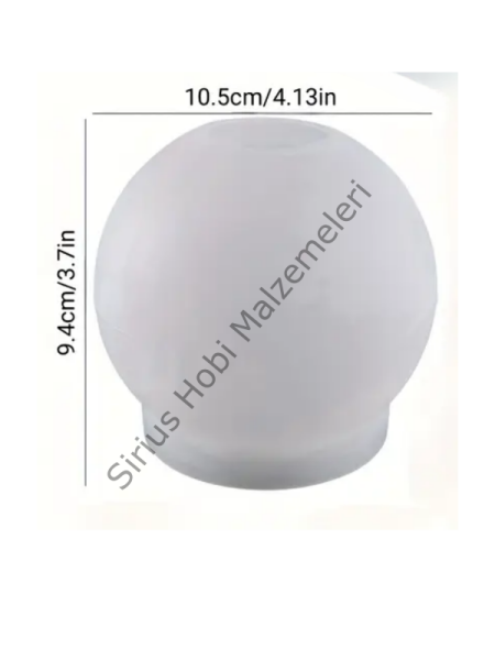 Epoksi Beton Alçı Küre Mumluk Silikon Kalıbı
