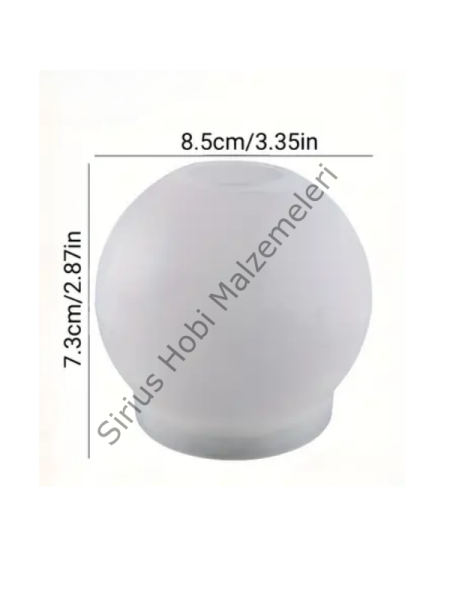 Epoksi Beton Alçı Küre Mumluk Silikon Kalıbı