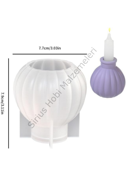 Epoksi Reçine Alçı Tüp Vazo Mumluk  Silikon Kalıbı 1