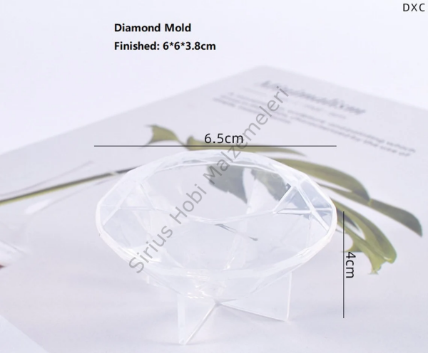 Epoksi 3d Yarı Şeffaf Diamond Taş Kalıbı