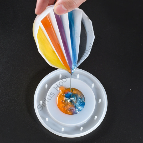 Epoksi 5 Gözlü  Döküm Kalıbı 5 cm